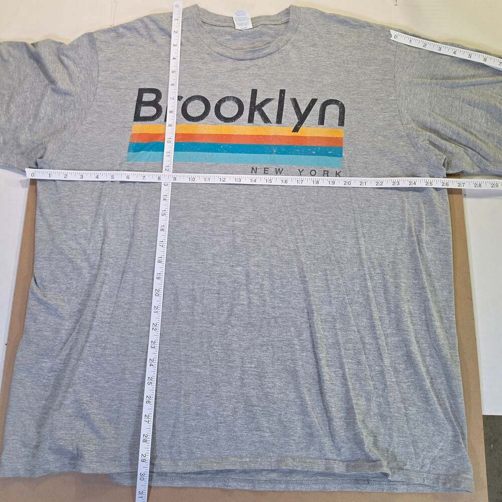 Port & Company Fan Favorite Brooklyn New York Retro Stripe Graphic T-Shirt